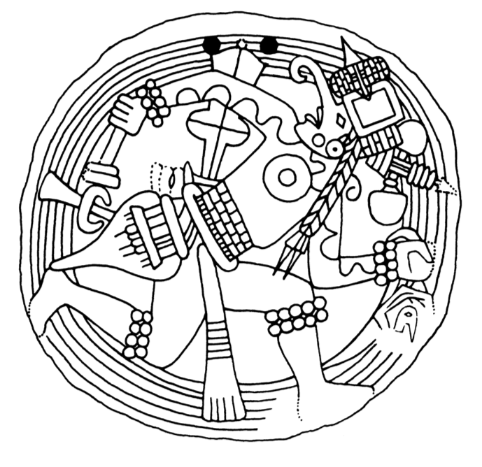 Line drawing of the Douglass gorget