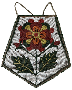Beaded bag with flower design