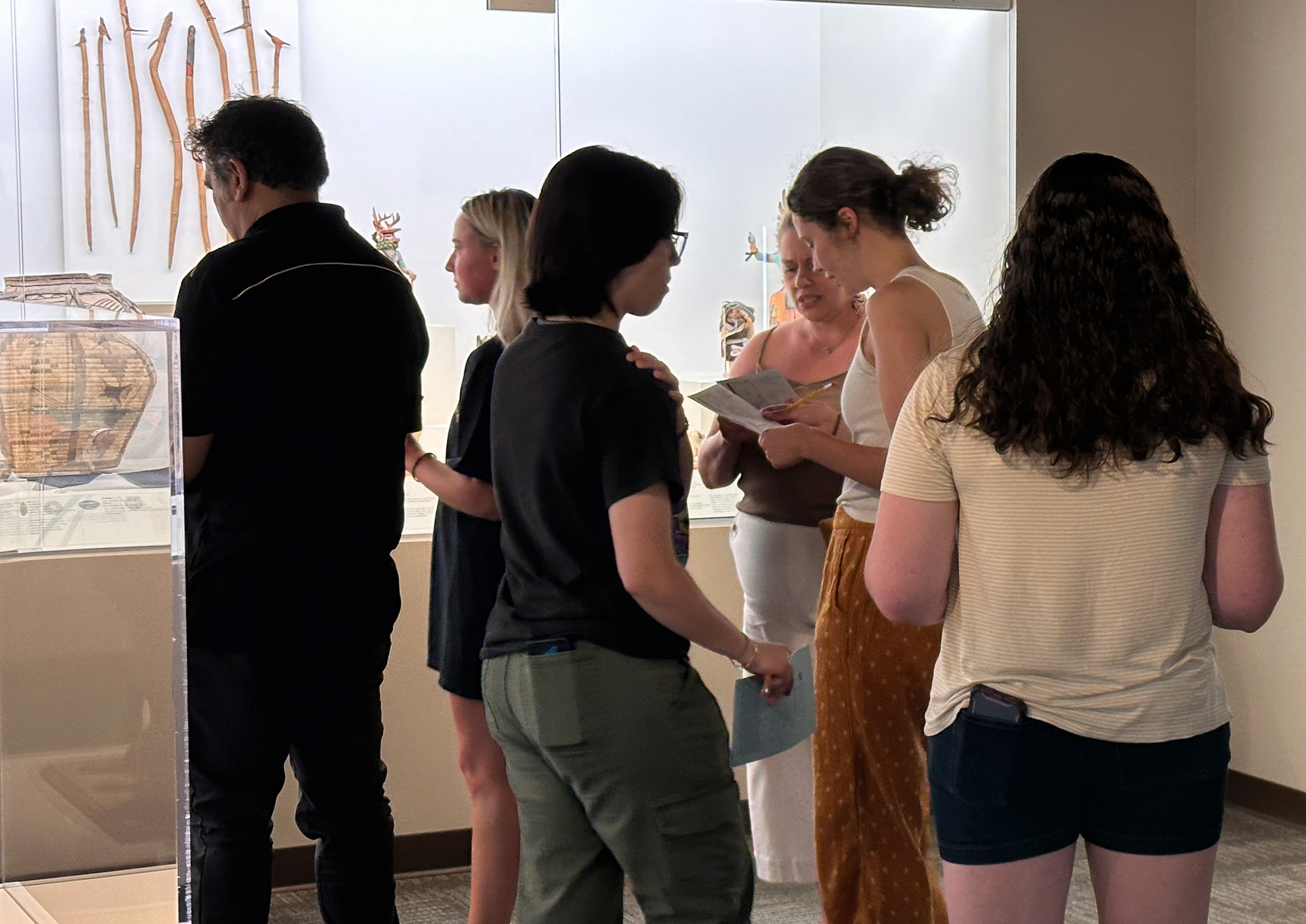 A photo of students at the Museum of Anthropology